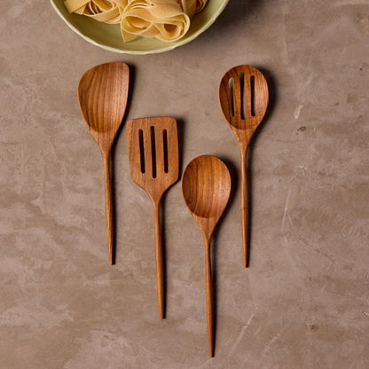 Padma Teak Mini Kitchen Utensils, Set of 4 - Northgrove - 