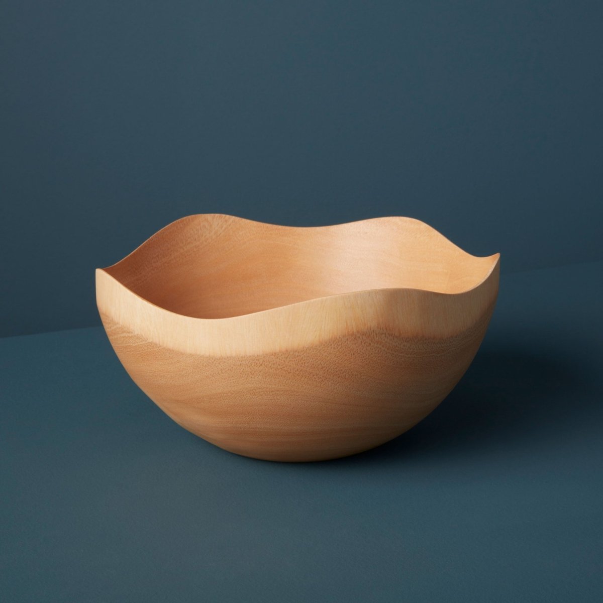 Kiln Mango Wood Wave Edge Bowl, Large - Northgrove - 