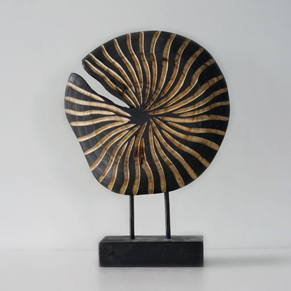 Eclipse Spiral - Black Wood Spiral Sculpture - Northgrove - 