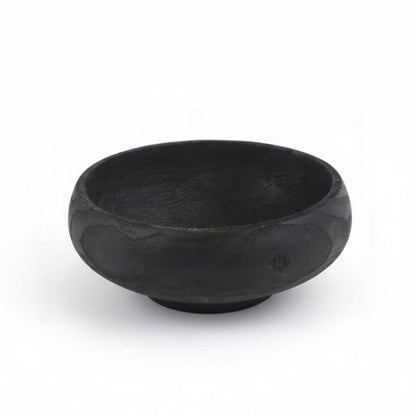 Charcoal Nest Black Wood Fruit Bowl - Northgrove - 